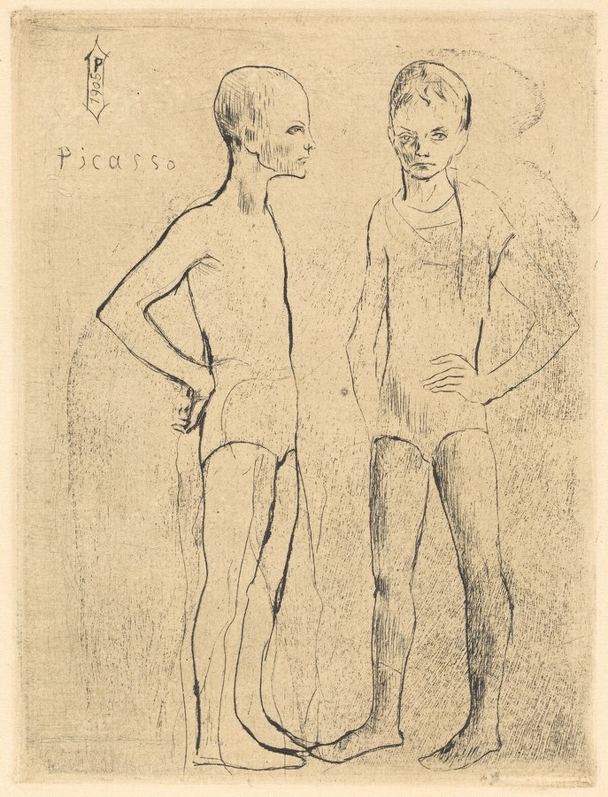 The Two Acrobats (Les deux saltimbanques) by Pablo Picasso
