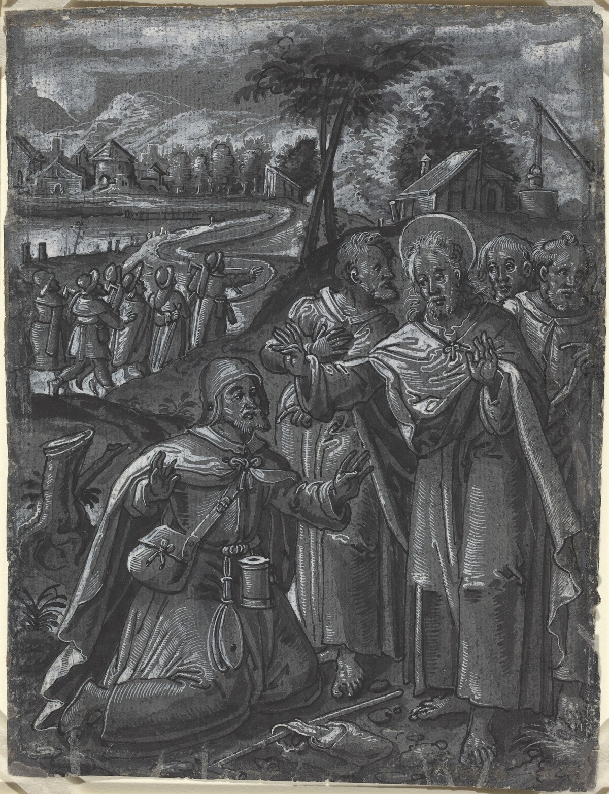 Christ Disputing with the Doctors [recto] by German 16th Century