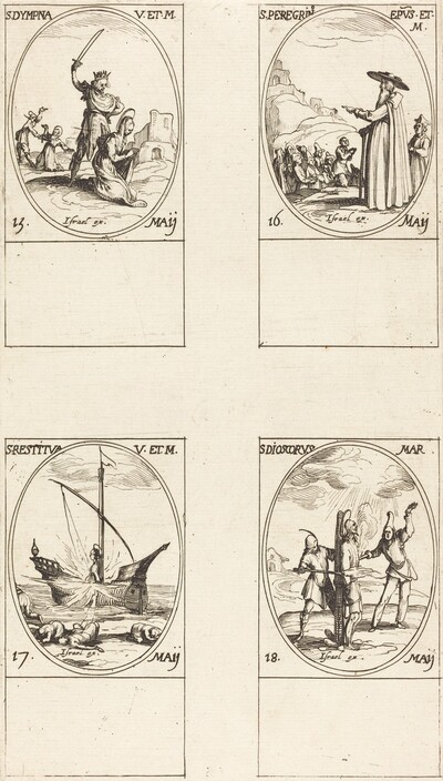 St. Dympna; St. Peregrinus; St. Restituta; St. Dioscorus