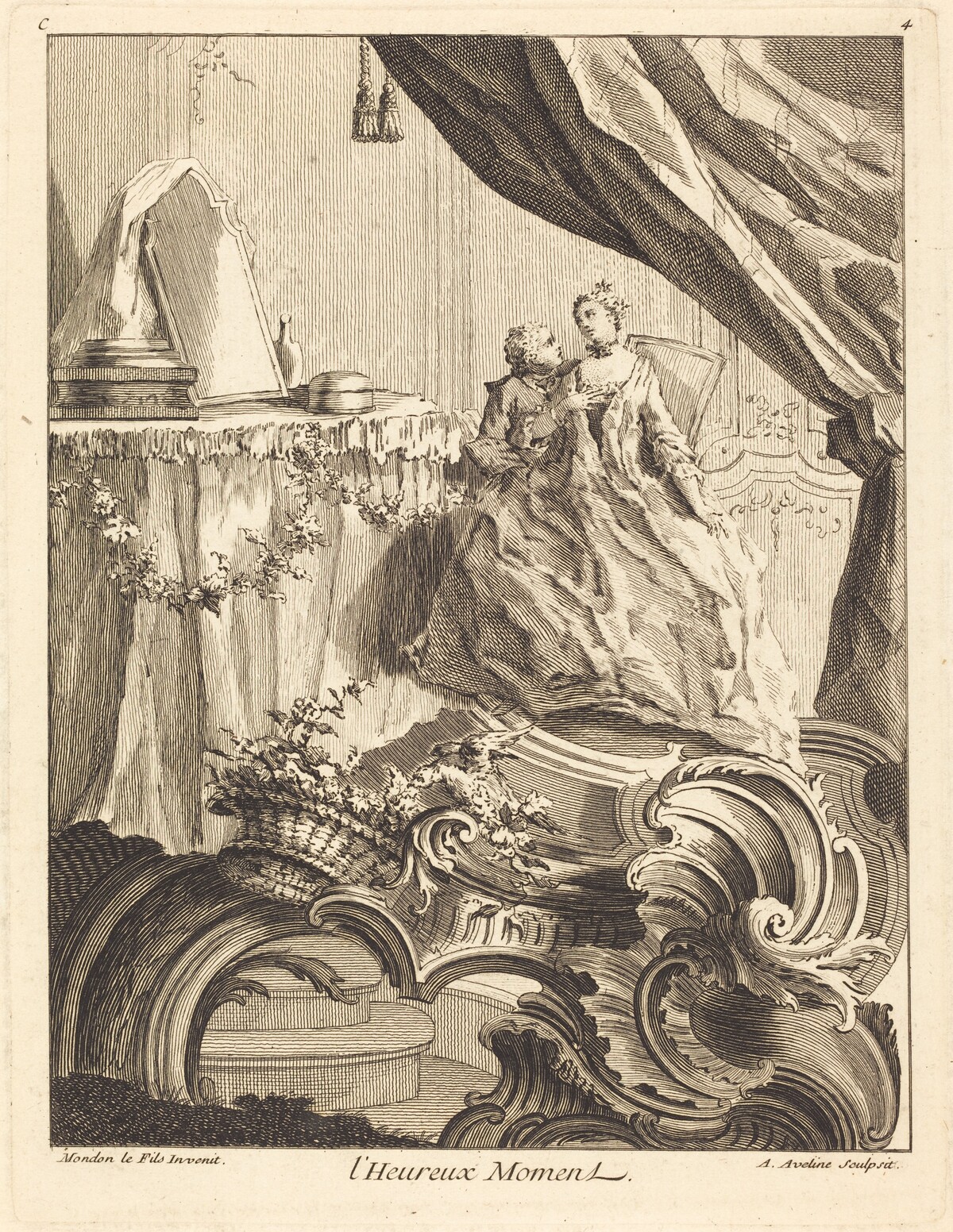 l'Heureux Moment by Antoine Aveline after Jean Mondon