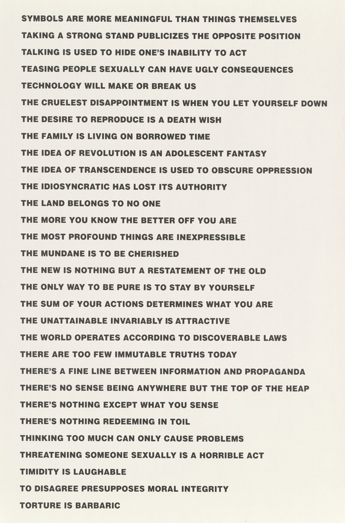 Truism by Jenny Holzer