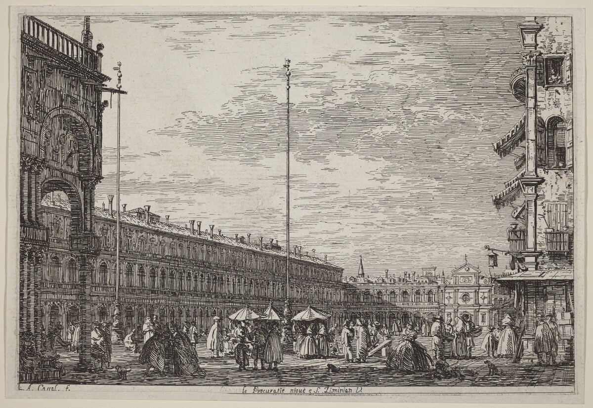 Le Procuratie niove e S. Ziminian V. by Canaletto