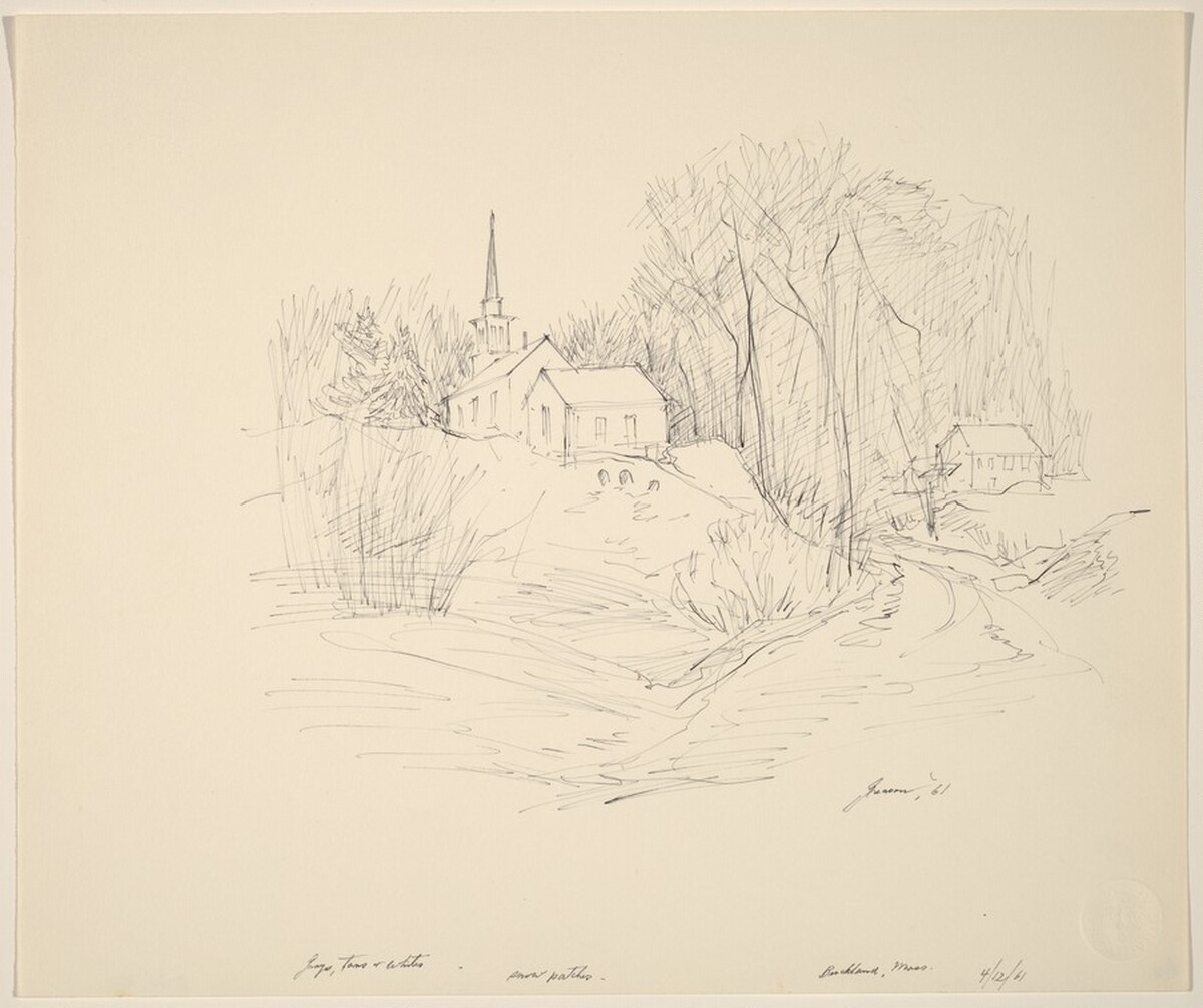 Snow Patches, Buckland, Massachusetts by Donald Carlisle Greason