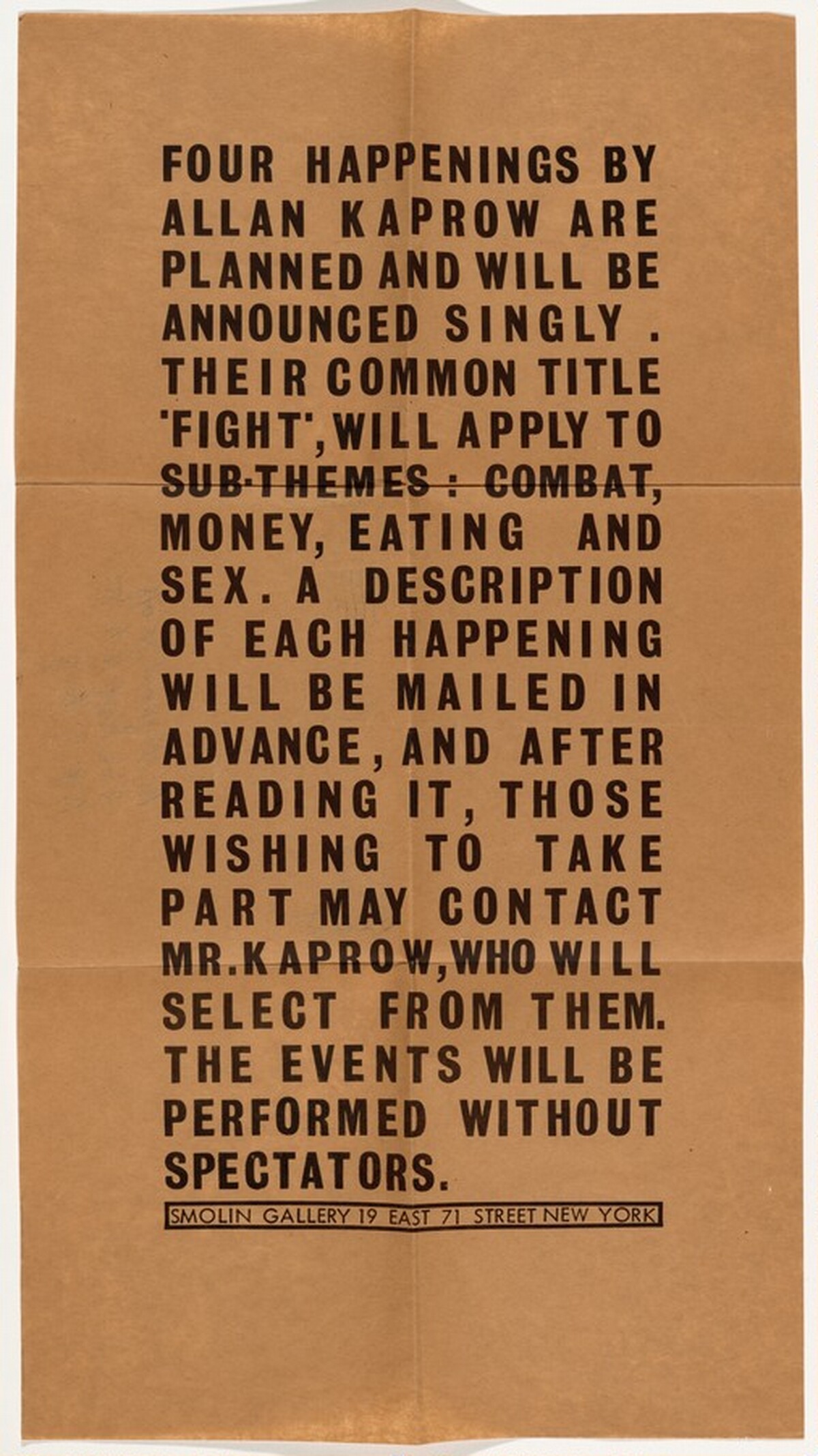 Four Happenings by Allan Kaprow
