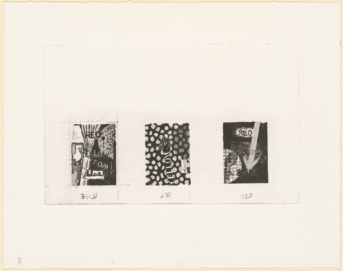 Untitled [4/4 three on one plate, not designated, unsigned] by Jasper Johns