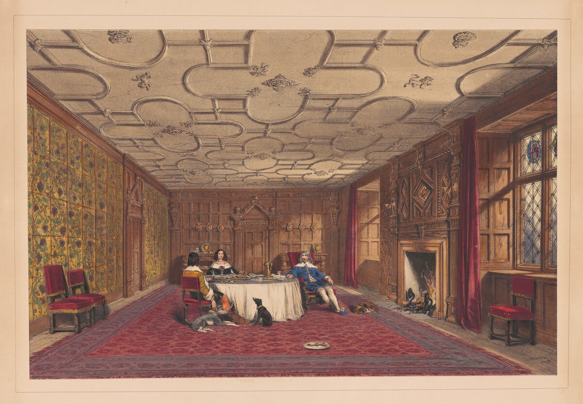The Dining Room, Levens, Westmorland by Joseph Nash