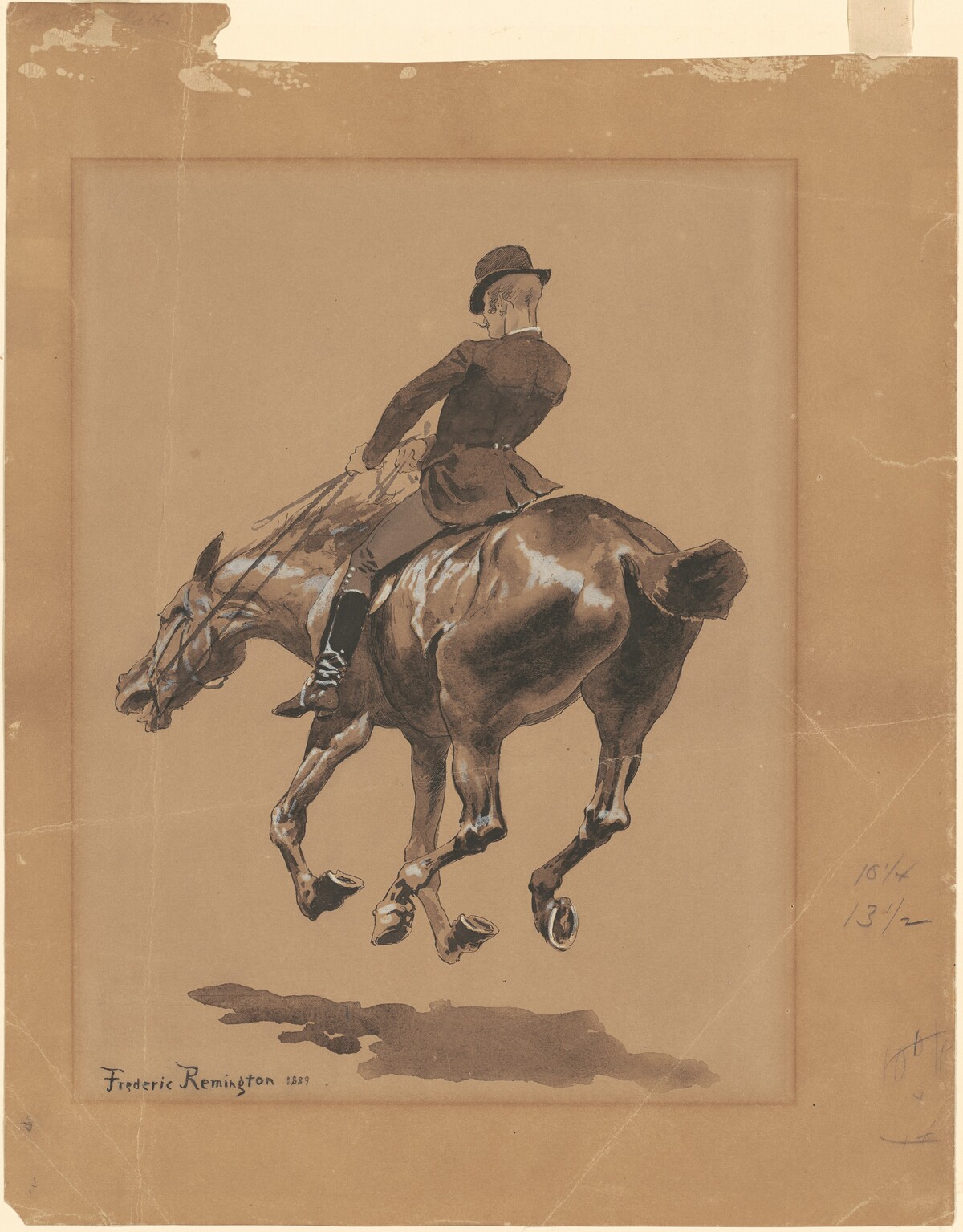 On the Bridle Path, Central Park, New York by Frederic Remington
