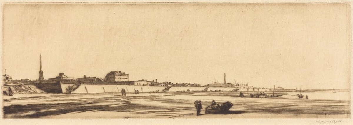 Ayr Beach by Sir Muirhead Bone