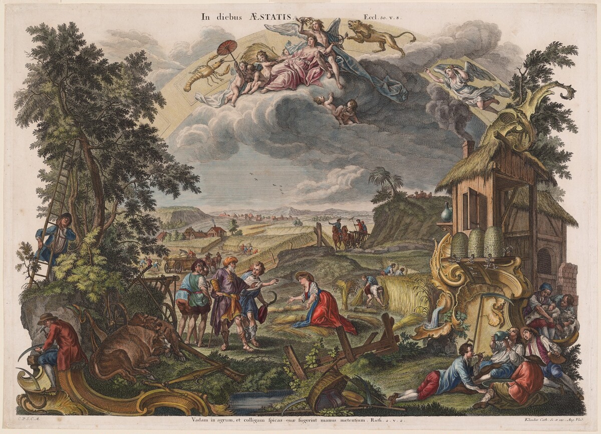 Summer by Joseph Sebastian Klauber, Johann Baptist Klauber, after Johann Wolfgang Baumgartner