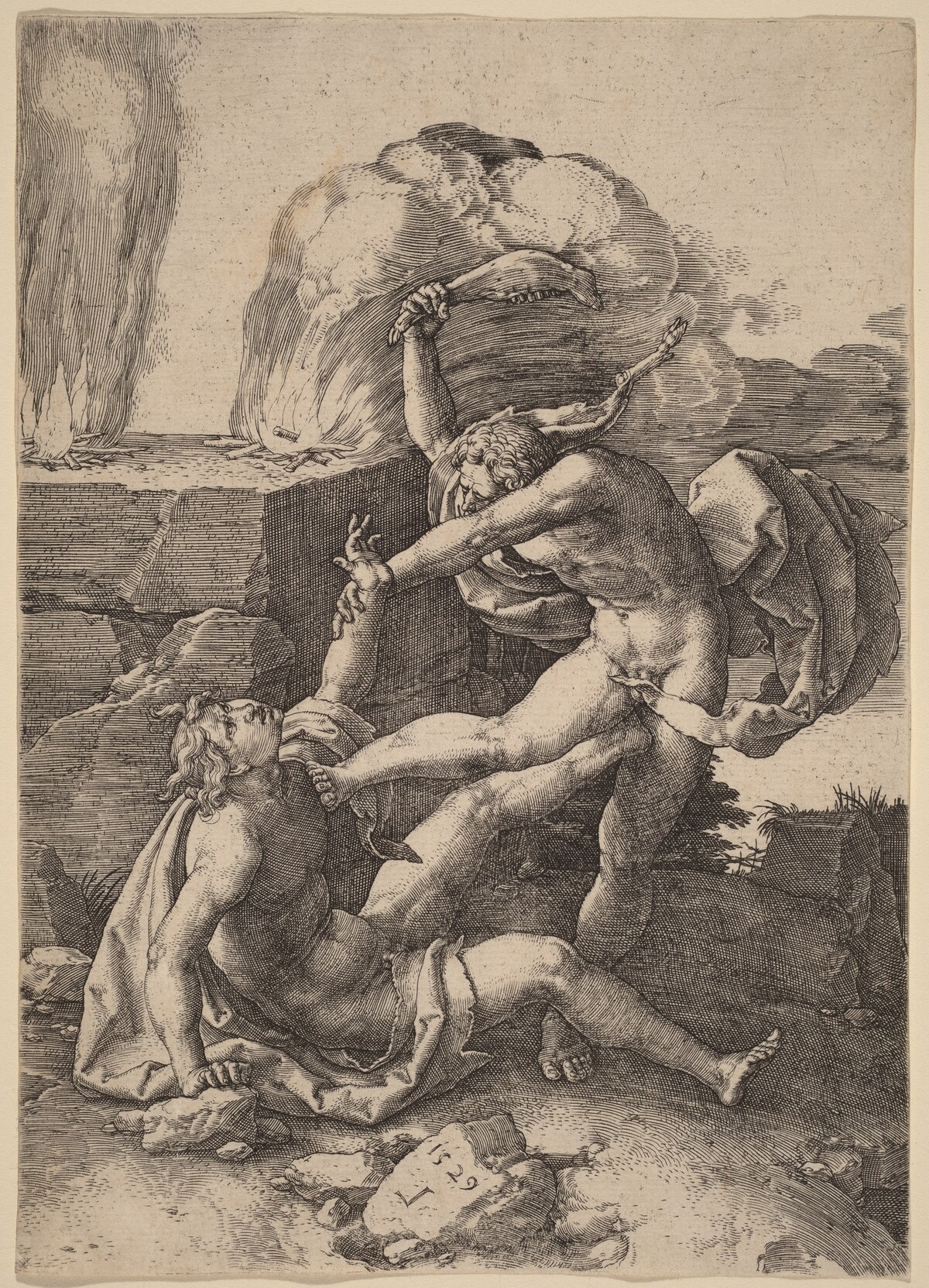 Cain Killing Abel by Lucas van Leyden