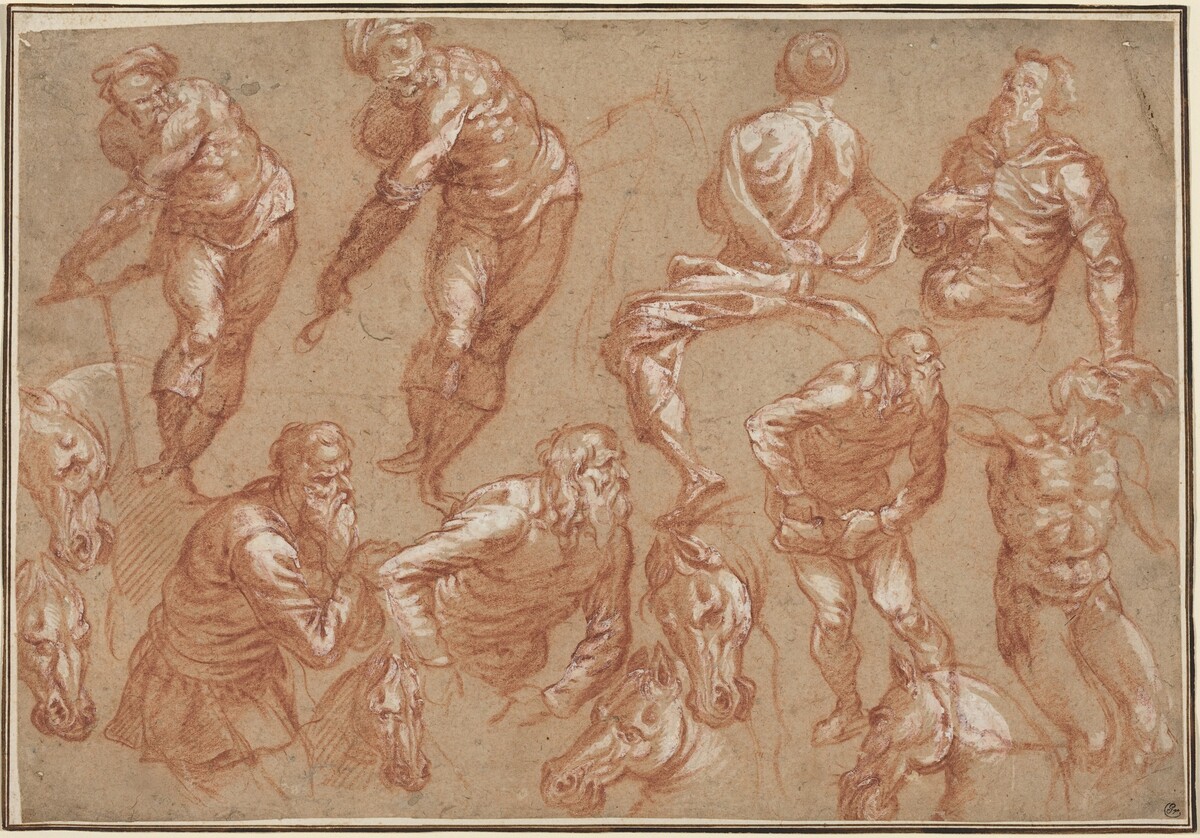 Figure Studies by Bartholomaeus Spranger after Jacopo Tintoretto