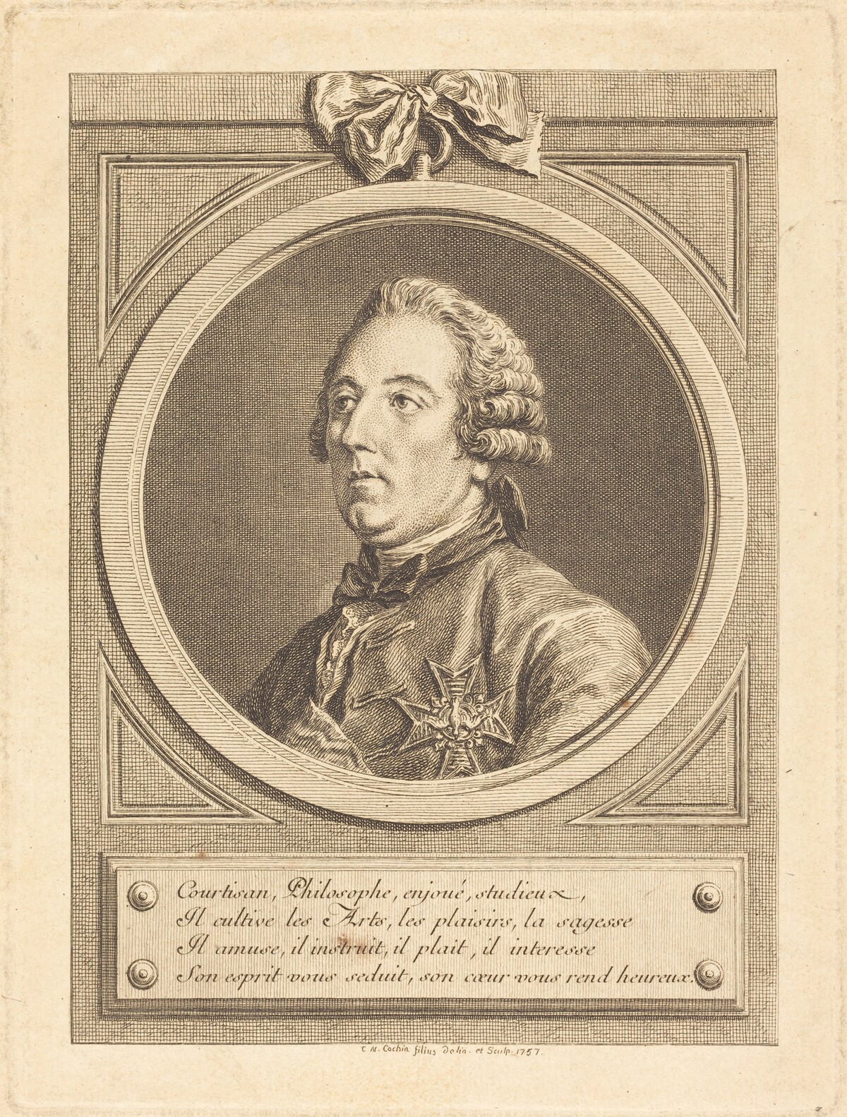 Louis Cesar de La Baume-le-Blanc by Charles-Nicolas Cochin II