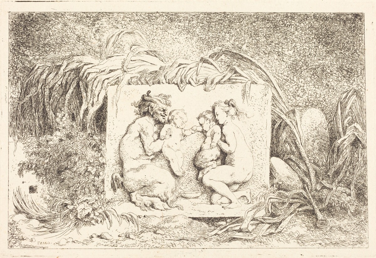 The Satyr's Family (La famille du satyre) by Jean-Honoré Fragonard