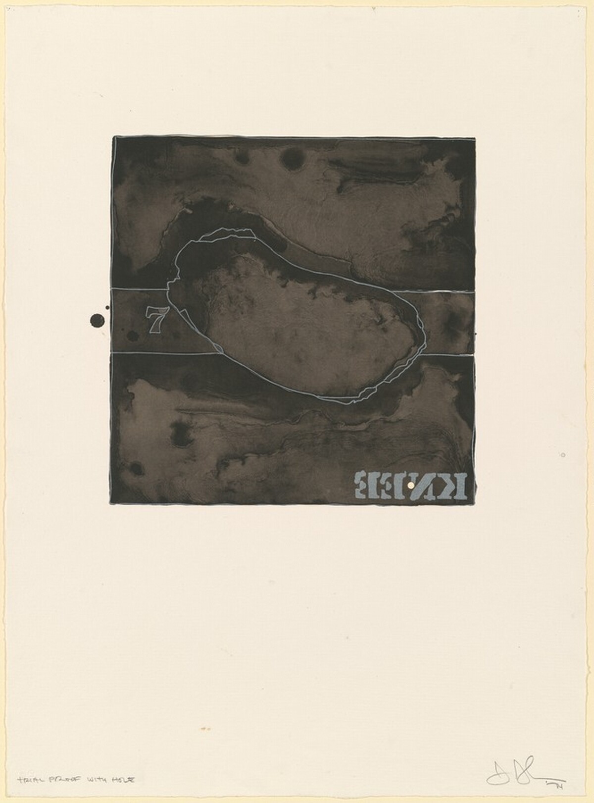Knee [trial proof] by Jasper Johns