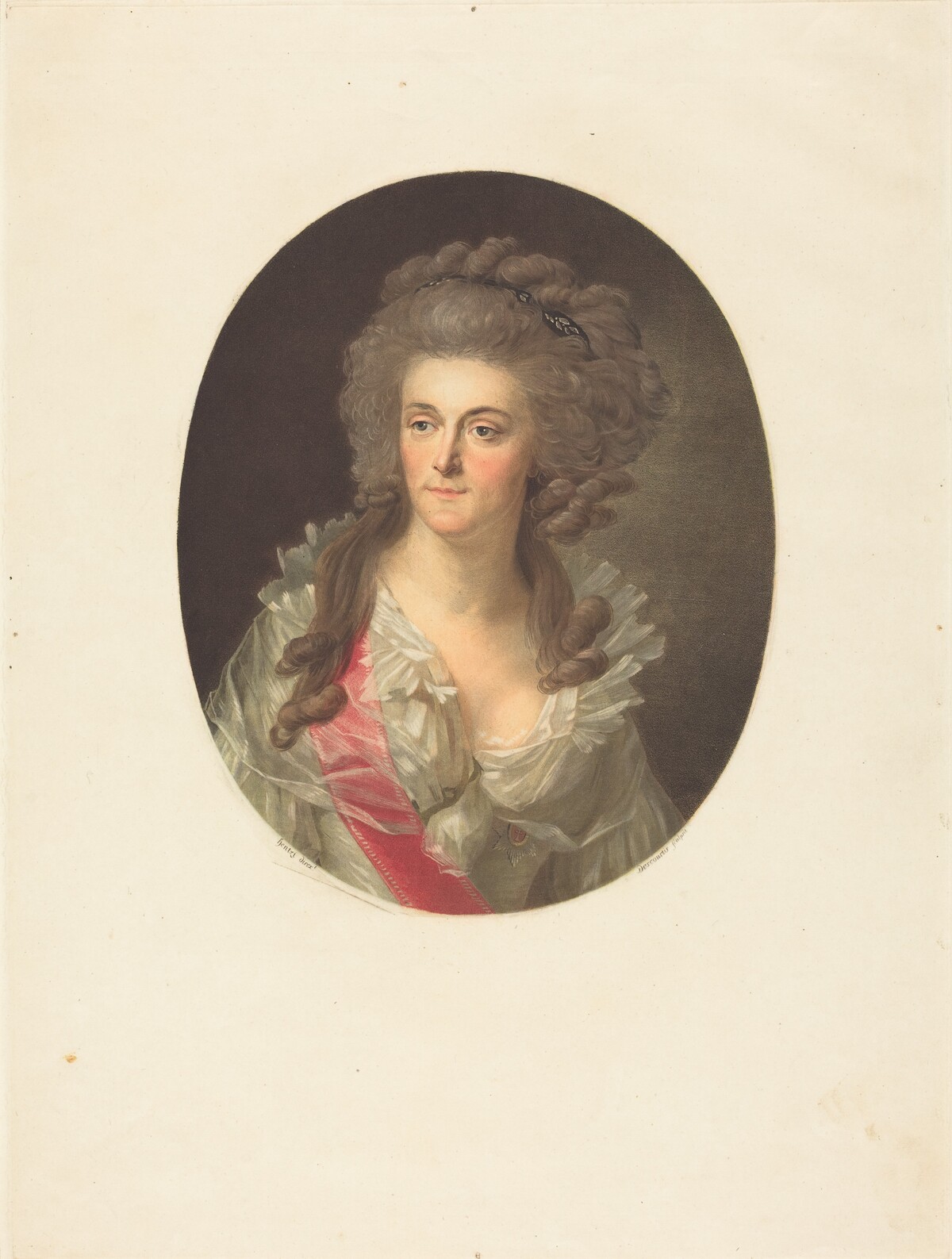 Frederica Sophia Wilhelmina of Prussia, Princess of Orange Nassau by Charles-Melchior Descourtis after Friedrich Tischbein