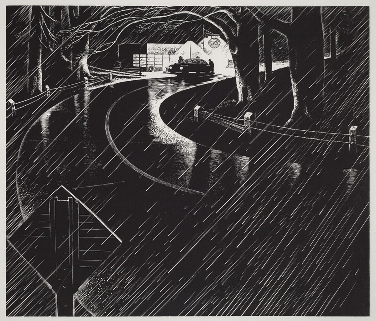 Untitled (Gas Station) by Lynd Kendall Ward