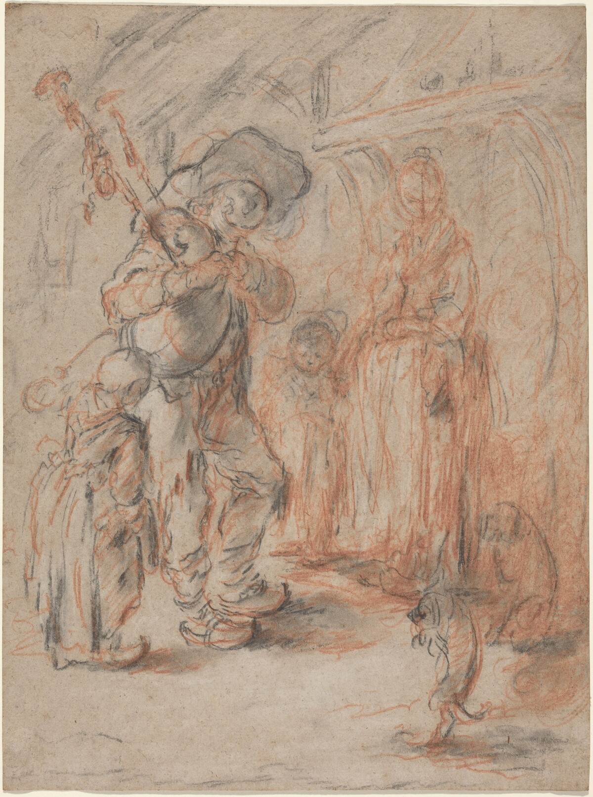 Study for "La Cuisine Avec Paisans" by Jérôme-François Chantereau
