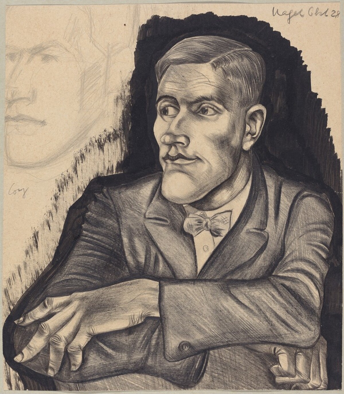 An Elegant Young Man Glancing to the Side by Hanna Nagel