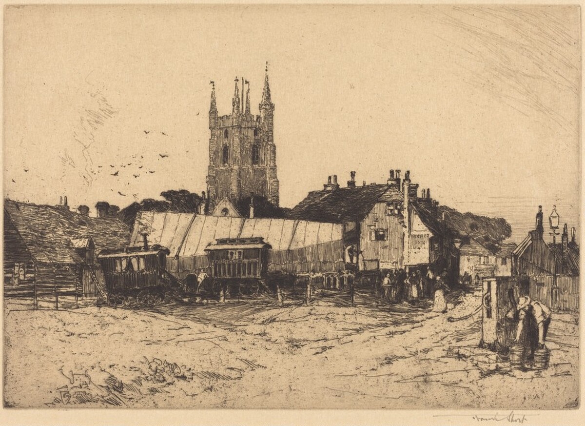 Strolling Players, Lydd by Frank Short