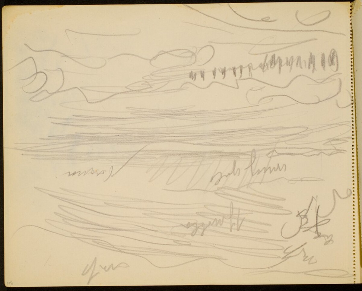 Meereslandschaft, Farbangaben (Seascape with Notations) [p. 108] by Max Beckmann