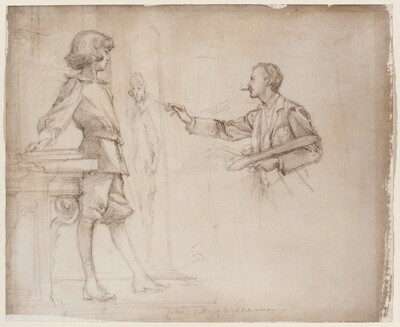 James Jebusa Shannon Painting a Portrait of the Young John Manners