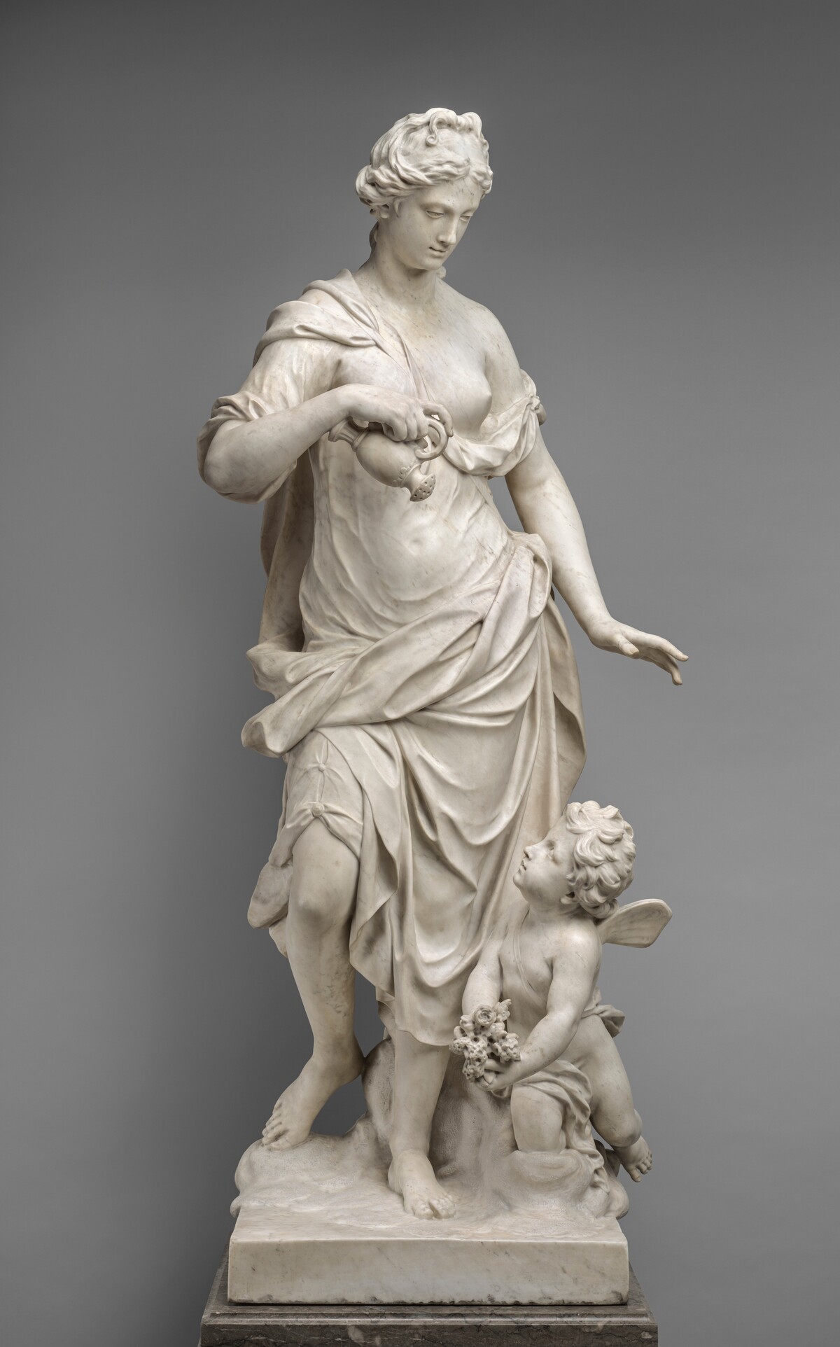 A Garden Allegory: The Dew and Zephyr Cultivating Flowers by Benoît Massou, Anselme Flamen, and Nicolas Rebillé