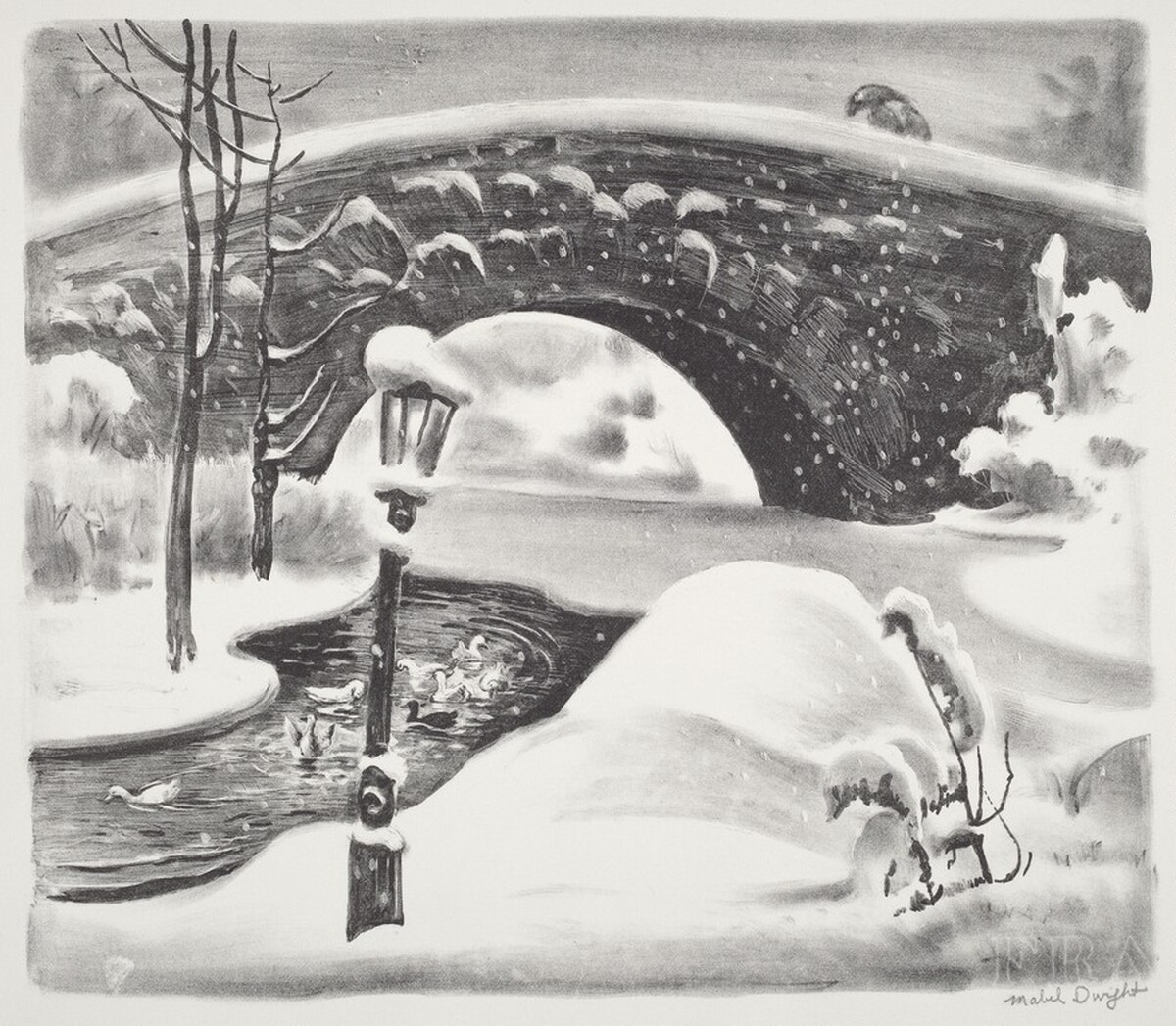 Winter, Central Park by Mabel Dwight