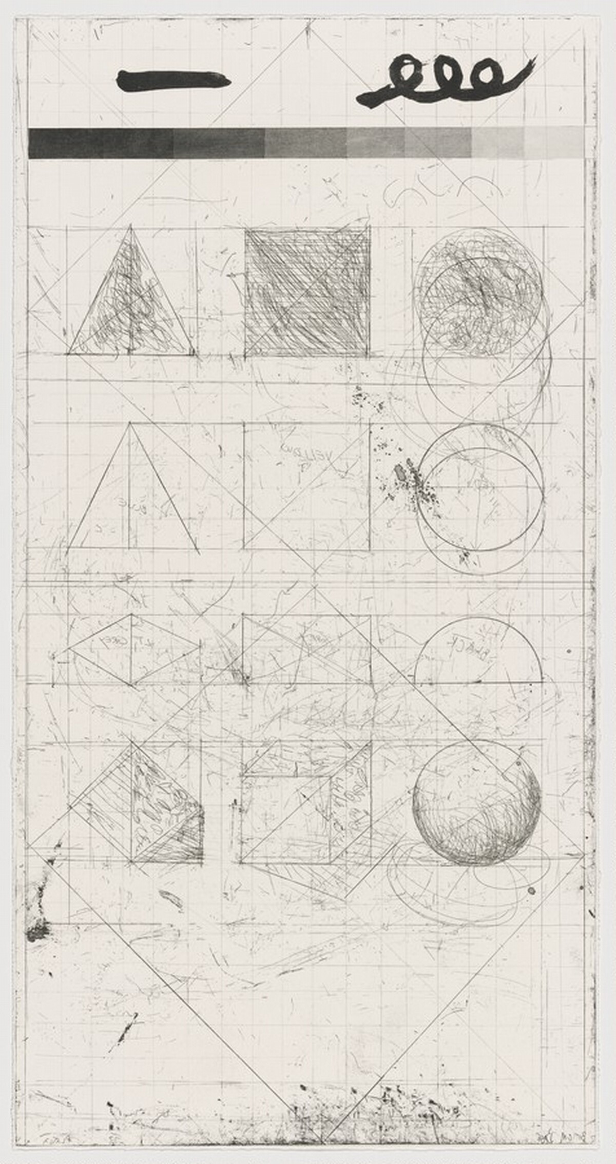 Abstraction, Belief, Desire [working proof 6 for Panel A] by Pat Steir