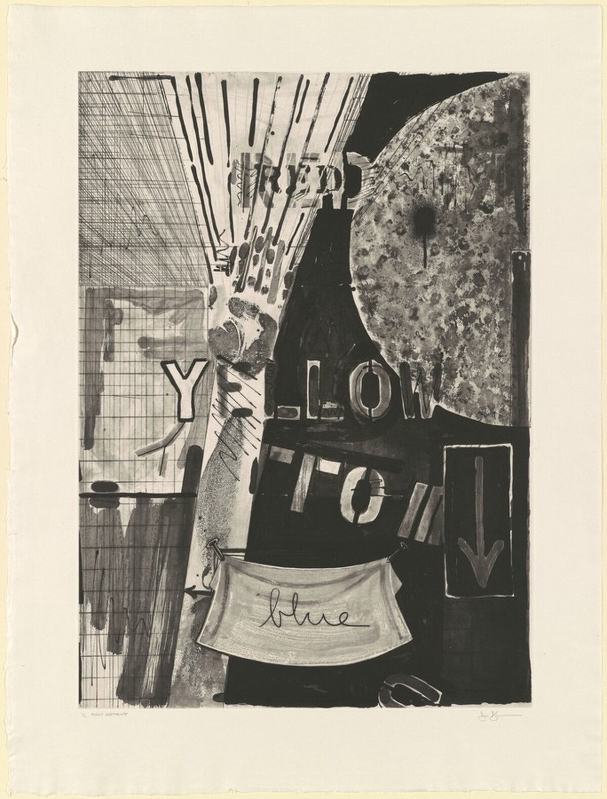 Untitled [proof of right element] by Jasper Johns
