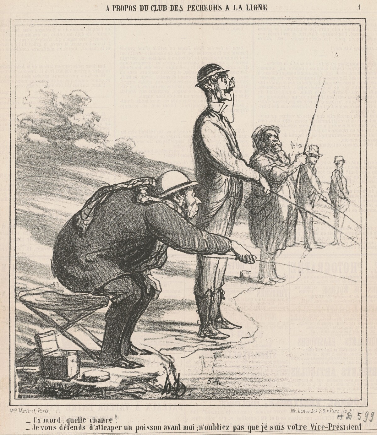 Ca mord, quelle chance! Je vous défends ... by Honoré Daumier