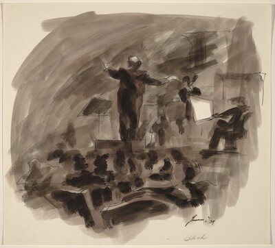 Conductor (Bloch?) seen from Audience