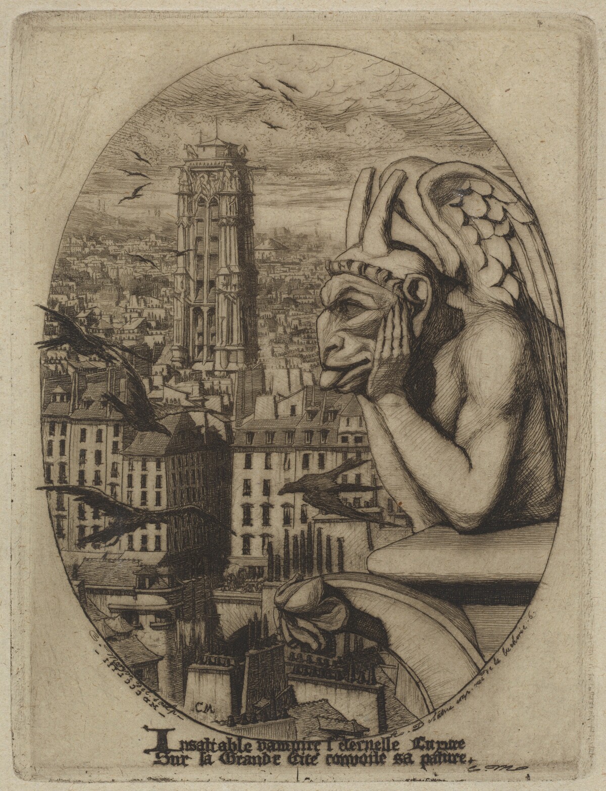 Le stryge (The Vampire) by Charles Meryon