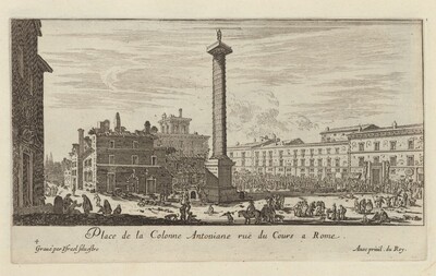 Place de la Colonne Antoniane ruë du Cours a Rome