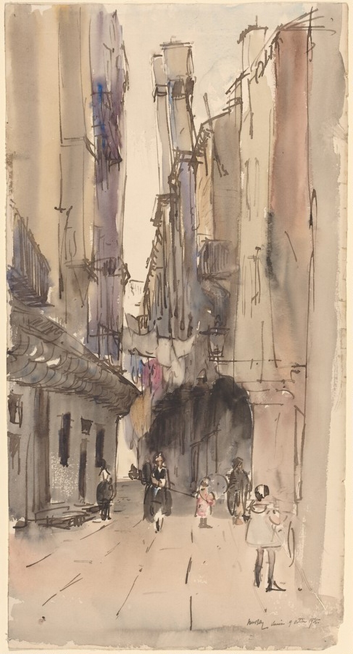 Calle della Madonna (?) by James McBey