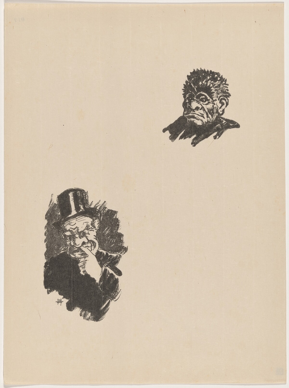 Deux croquis by Henri-Charles Guérard