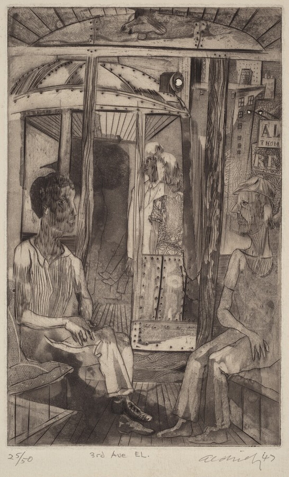 3rd Avenue El by Adolf Aldrich