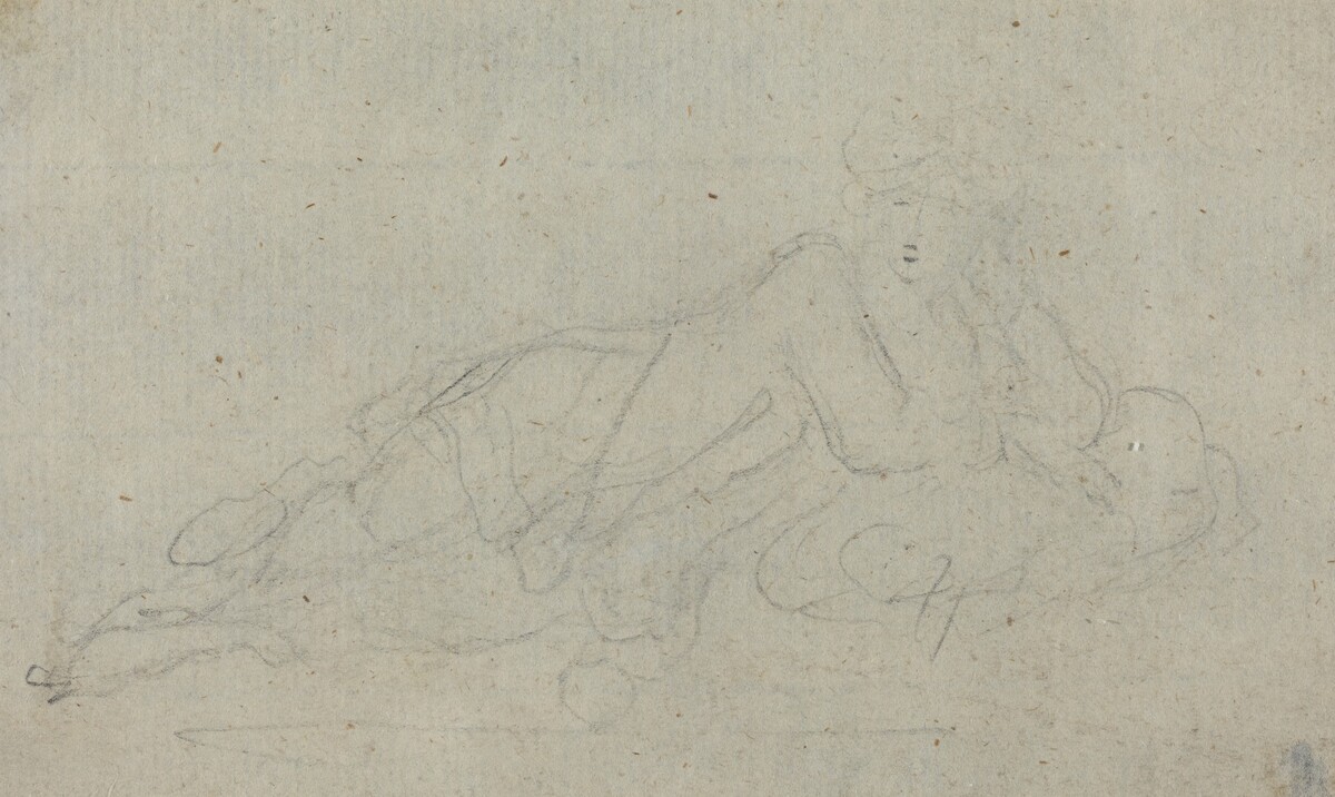 Reclining Woman [verso] by Giovanni Battista Cipriani