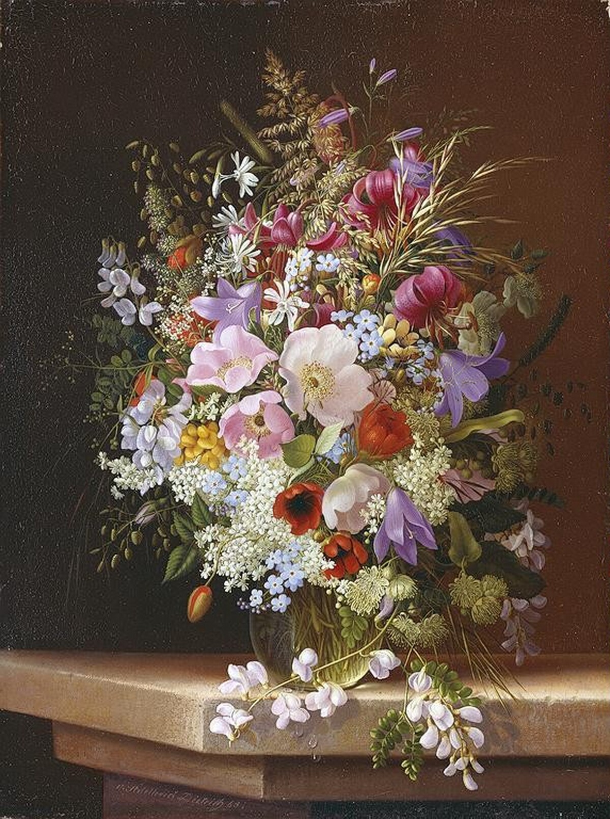 Still Life of Flowers by Adelheid Dietrich