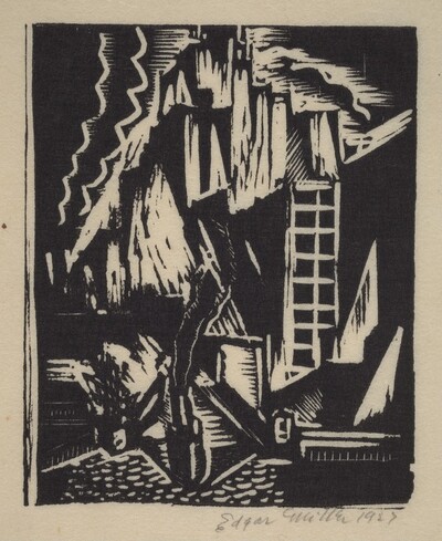 Untitled (Village or Town in Mountains)