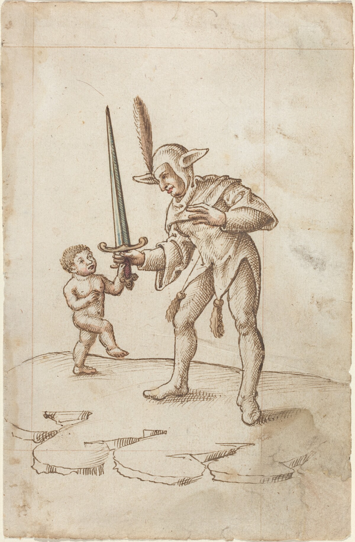 "Turn aside the Sharp Sword" [fol. 44 recto] by French early 16th Century