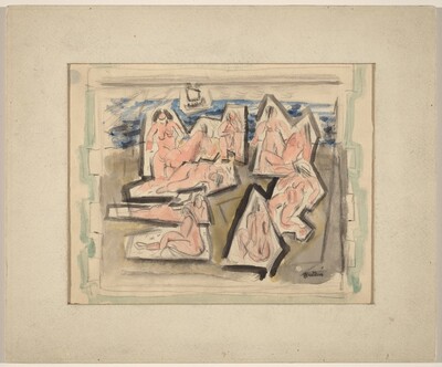 Untitled (Pink Nudes with Boat)