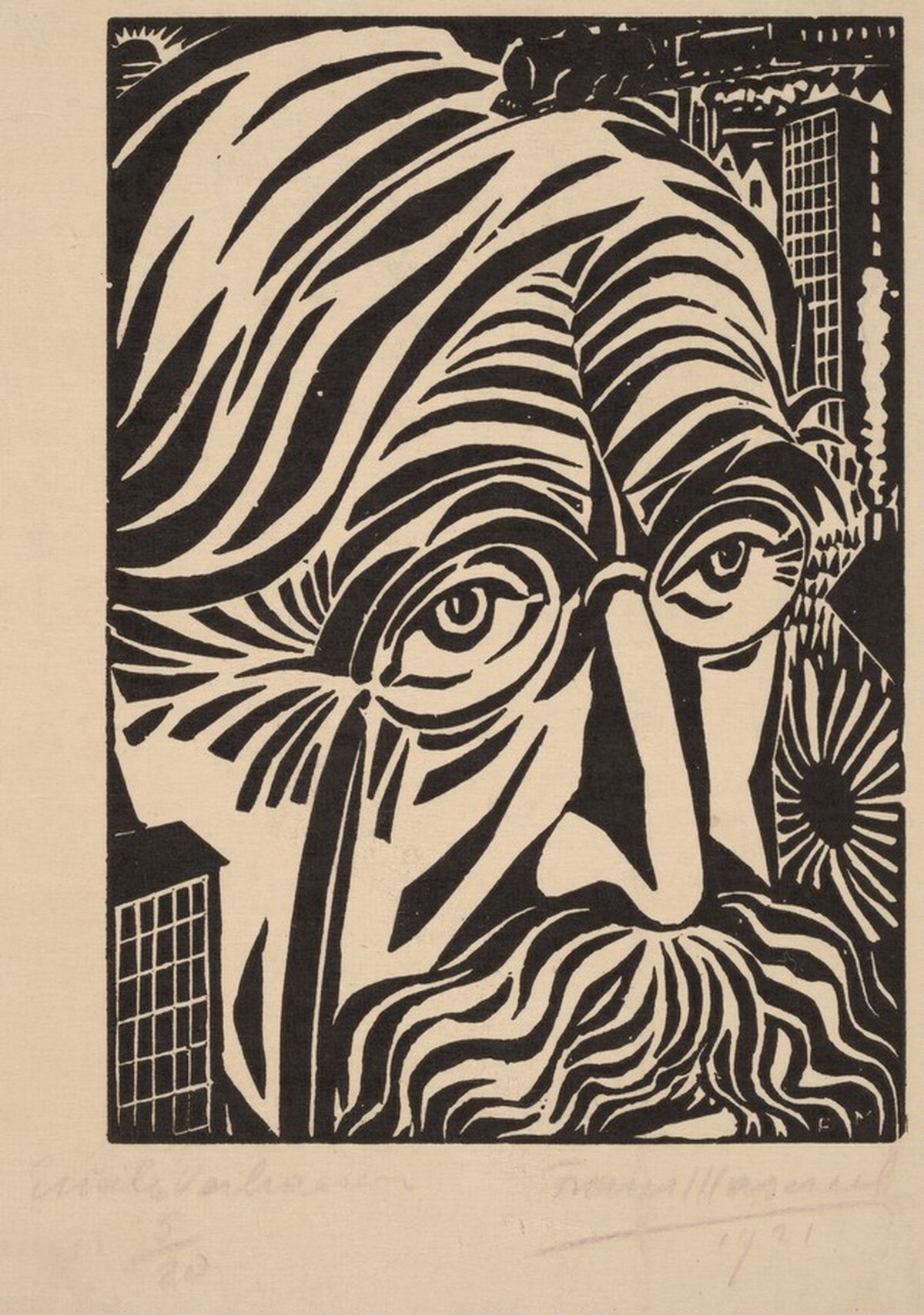 Emile Verhaeren by Frans Masereel