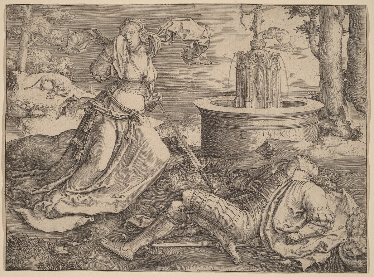 Pyramus and Thisbe by Lucas van Leyden