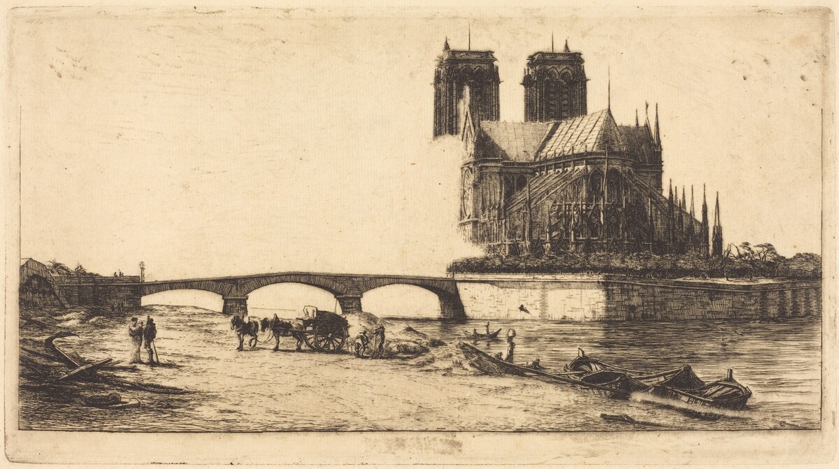 L'abside de Notre-Dame de Paris (The Apse ofthe Cathedral of Notre-Dame, Paris) by Charles Meryon