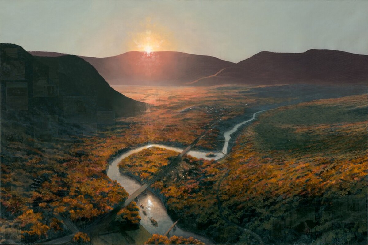A Recent History of Art in Western Massachusetts; Flooded River for Lane Faison (Mass MoCA #12) by Stephen Hannock
