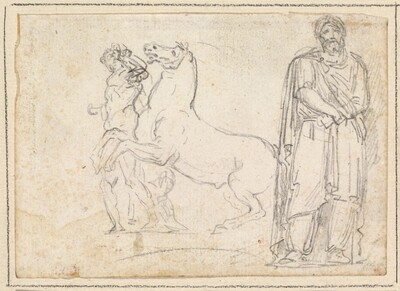 One of the "Dioscuri" and a Barbarian Prisoner