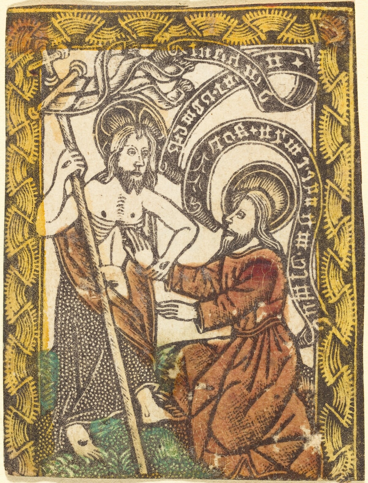 Christ Appearing to Saint Thomas by Workshop of Master of the Borders with the Four Fathers of the Church