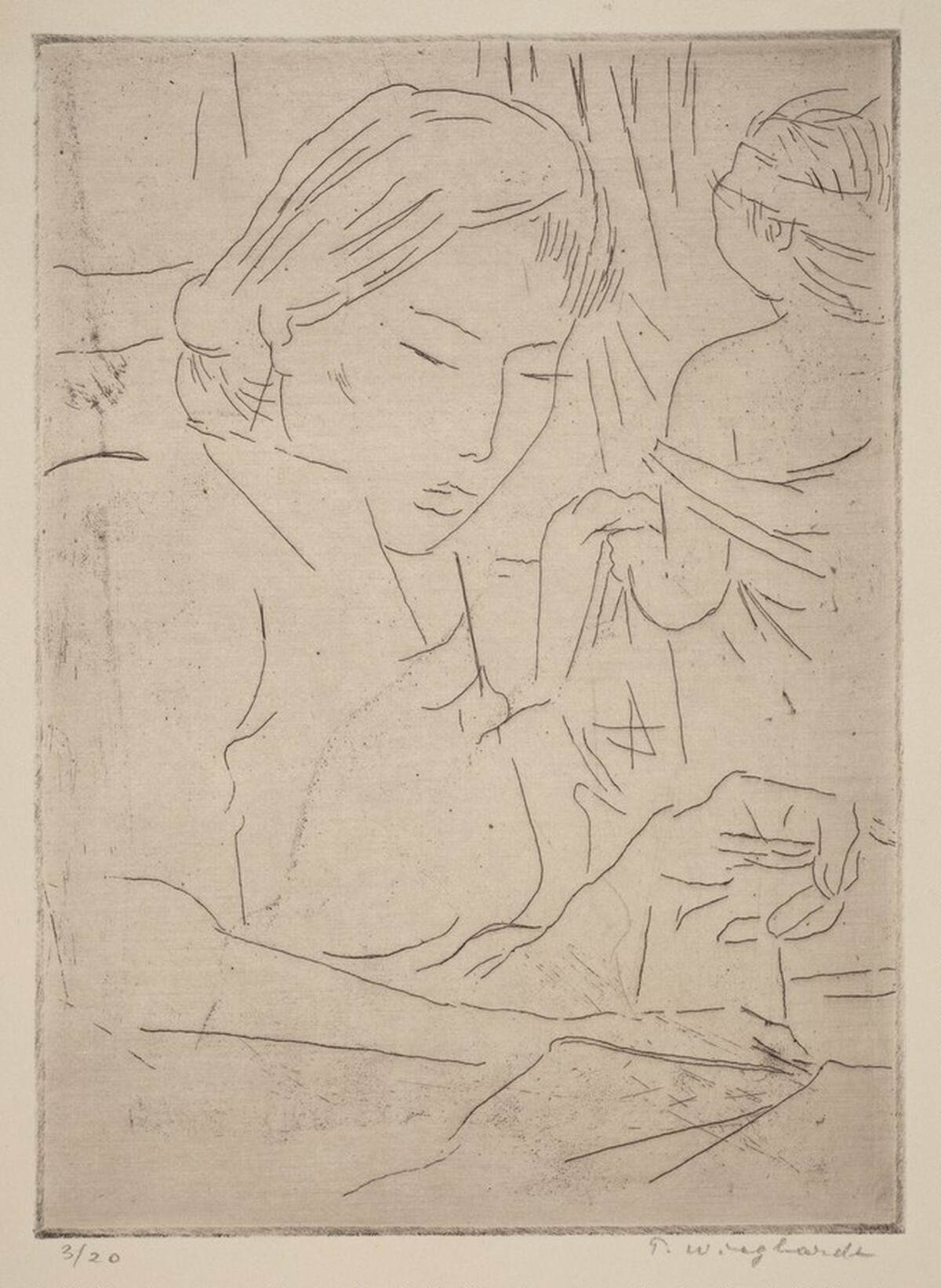 Two Figures by Paul Wieghardt