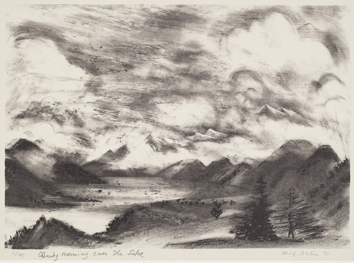 Cloudy Morning over the Lake by Adolf Arthur Dehn