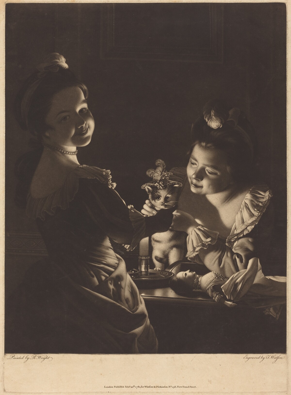 Miss Kitty Dressing by Thomas Watson after Joseph Wright